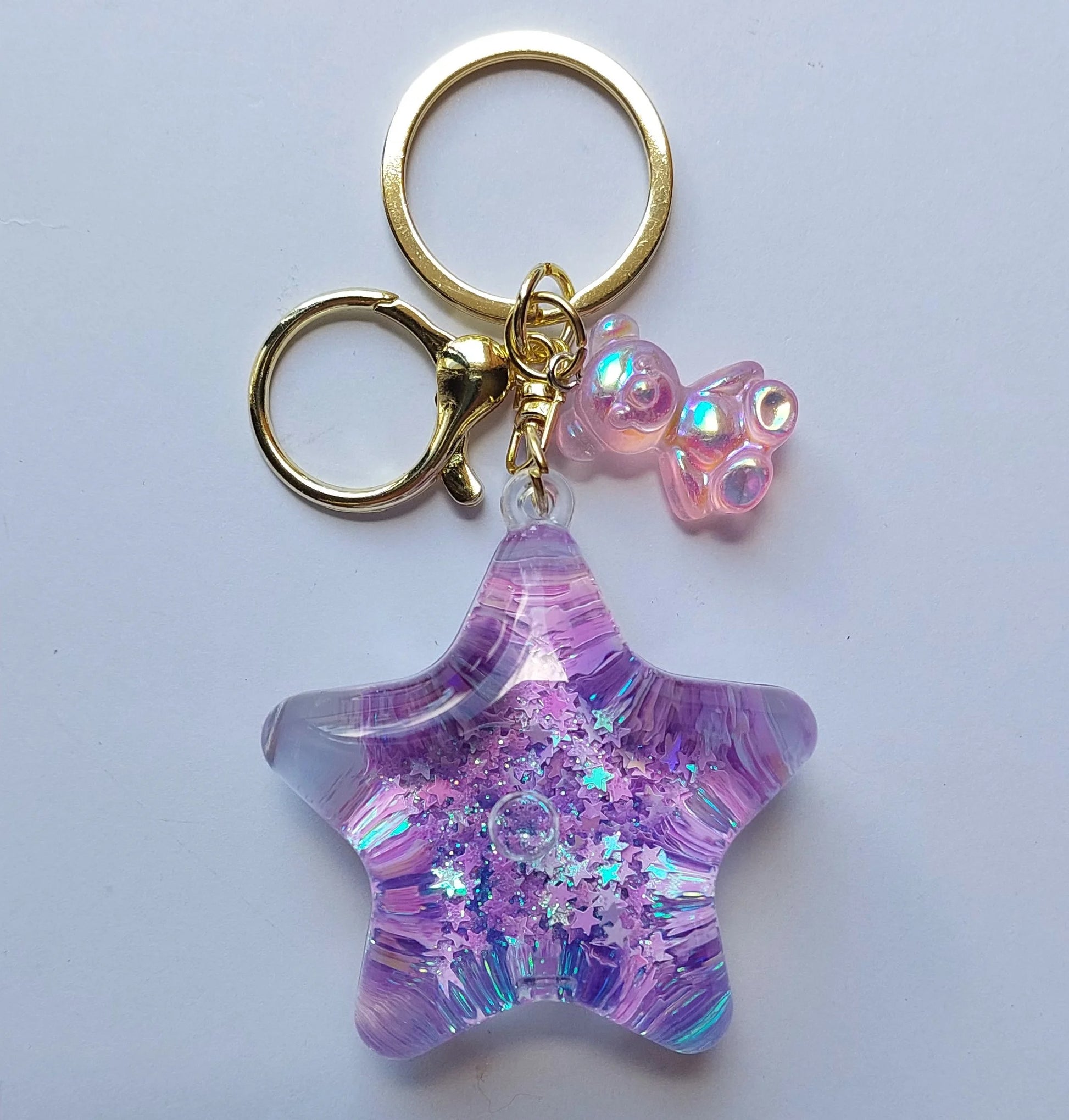 Fidget Keyring - Flowing Glitter - DOESN'T SHIP OUTSIDE OF AUSTRALIA