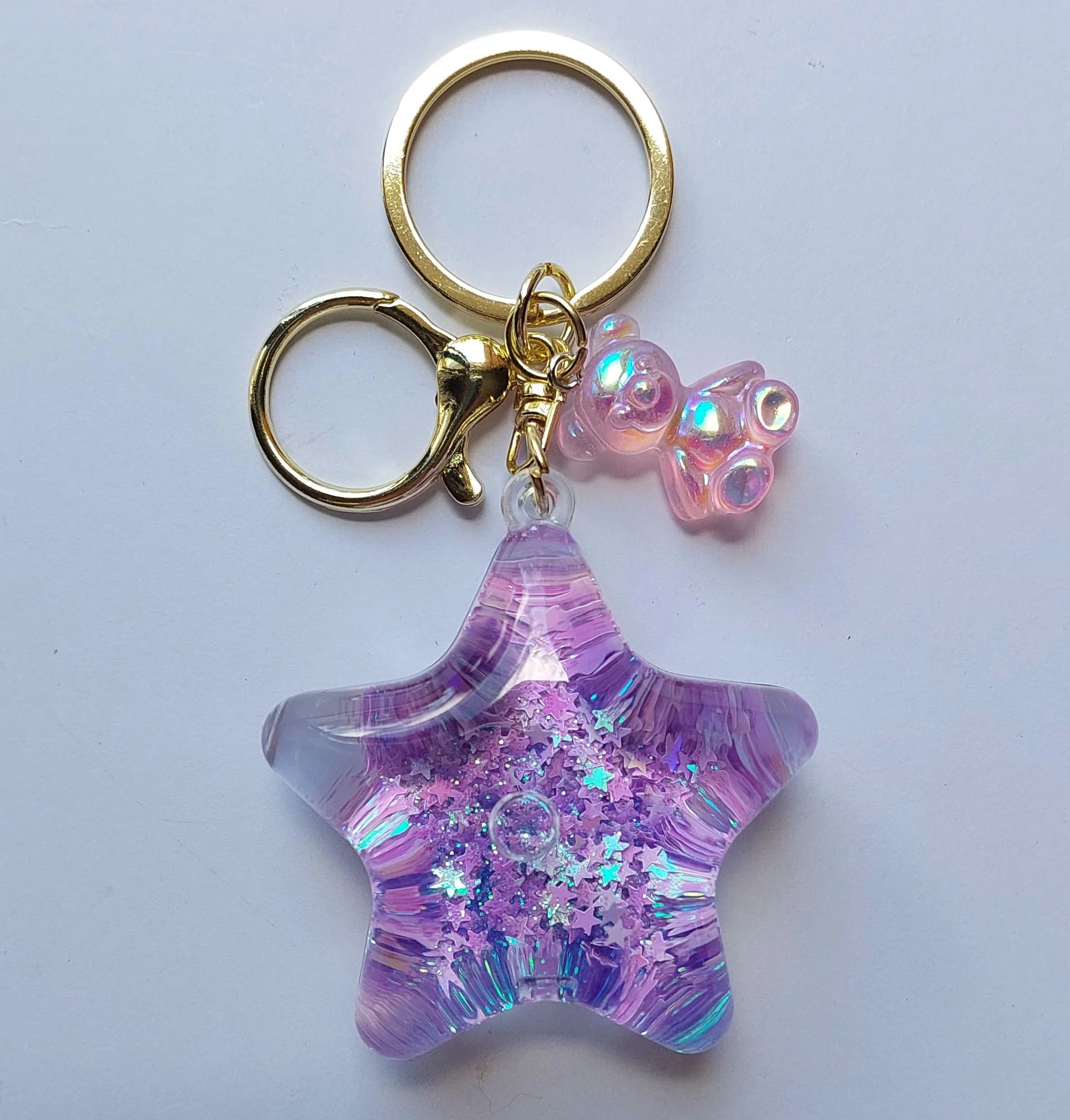 Fidget Keyring - Flowing Glitter - DOESN'T SHIP OUTSIDE OF AUSTRALIA