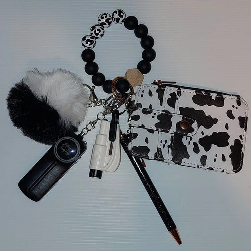 "Cow Print" Safety Keychain