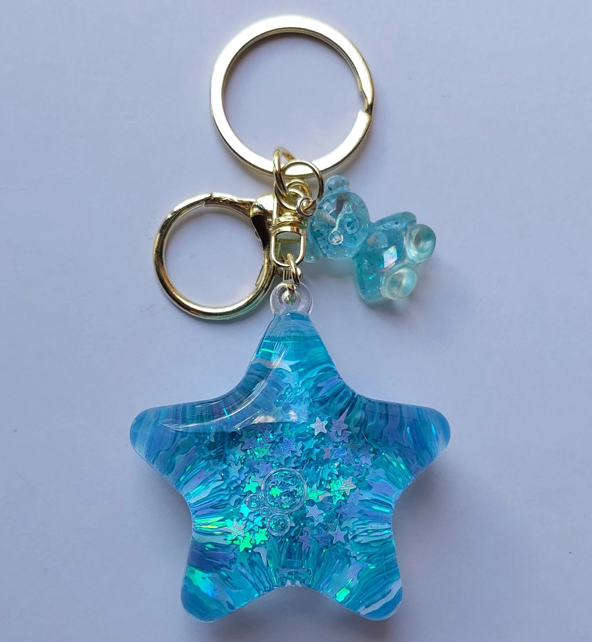 Fidget Keyring - Flowing Glitter - DOESN'T SHIP OUTSIDE OF AUSTRALIA