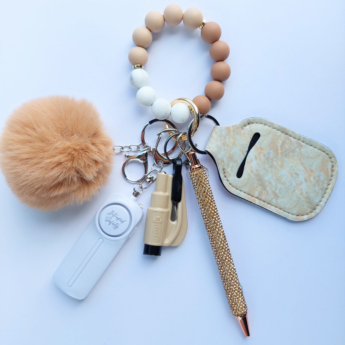 "Iced Latte" Safety Keychain