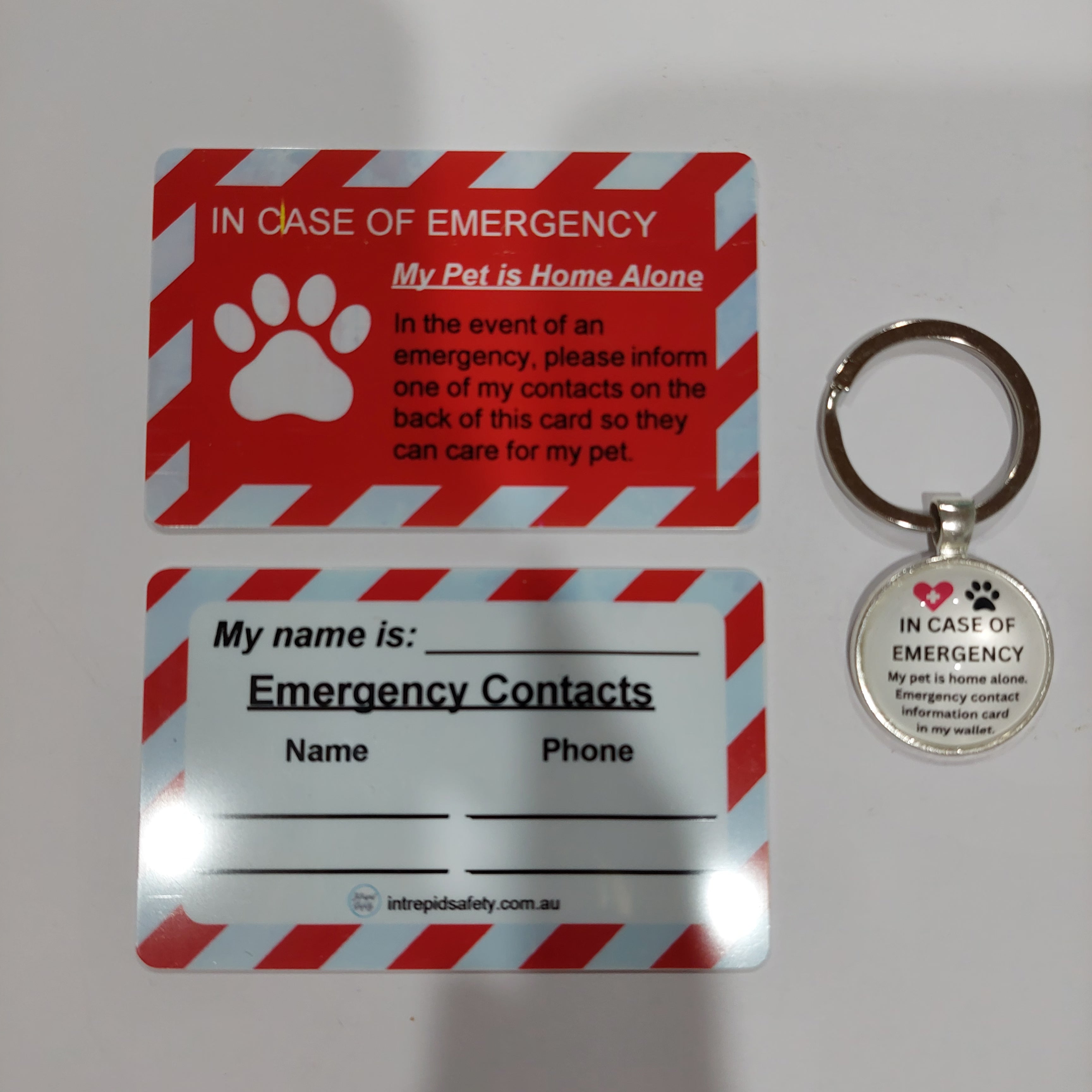 Pet Alert Card and Keyring Tag (In case of Emergency)
