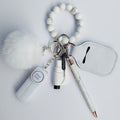"White Marble" Safety Keychain