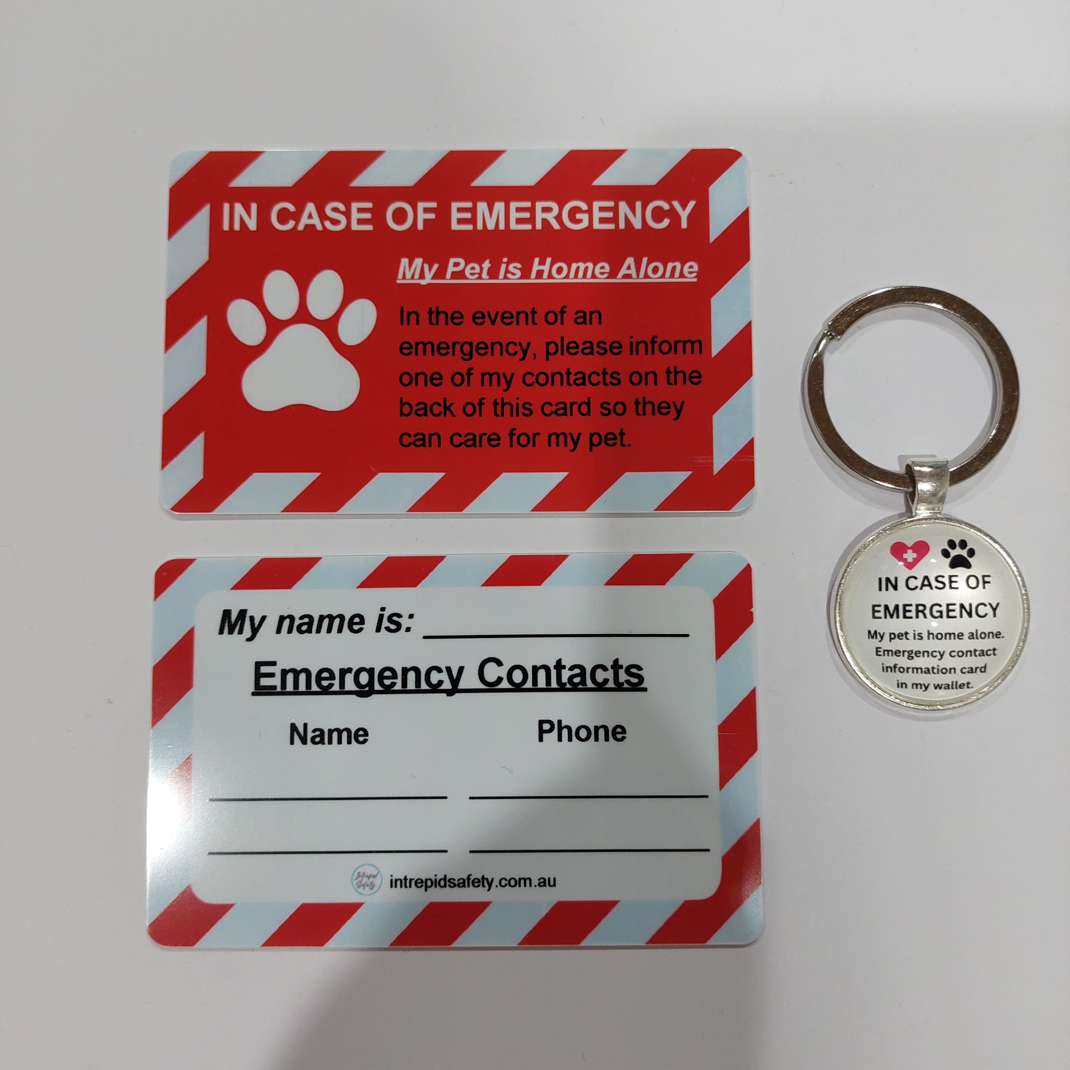 Pet Alert Card and Keyring Tag (In case of Emergency)