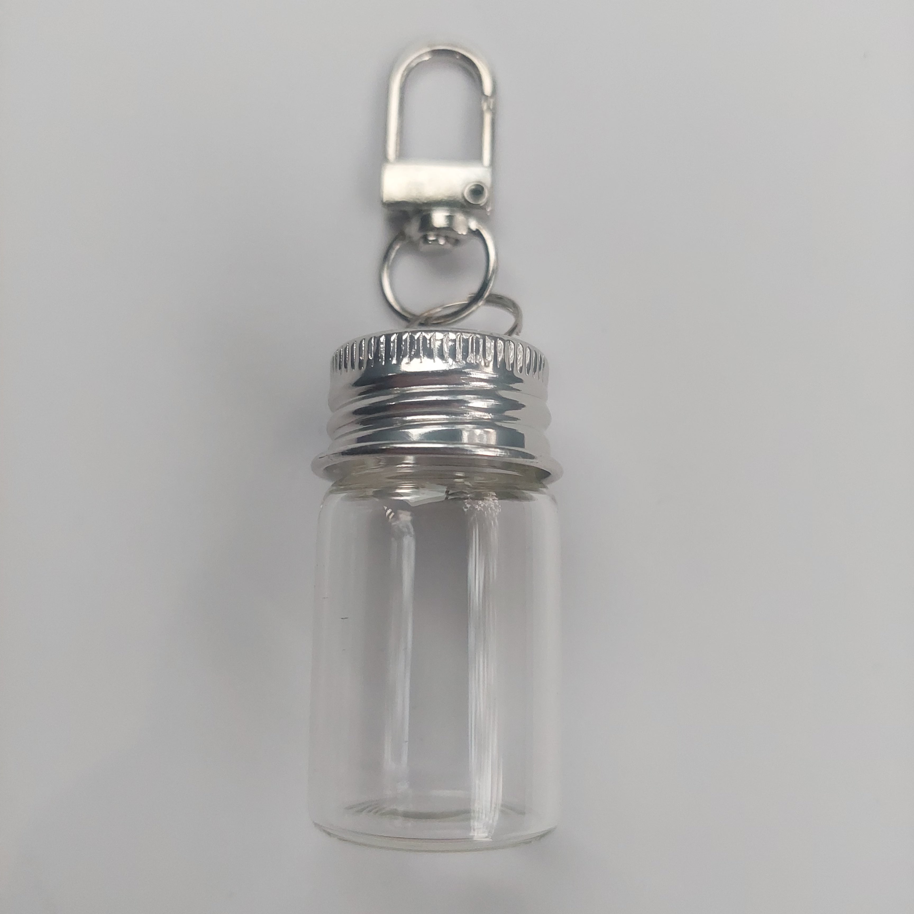 Mini Glass Bottle Keyring (Empty)