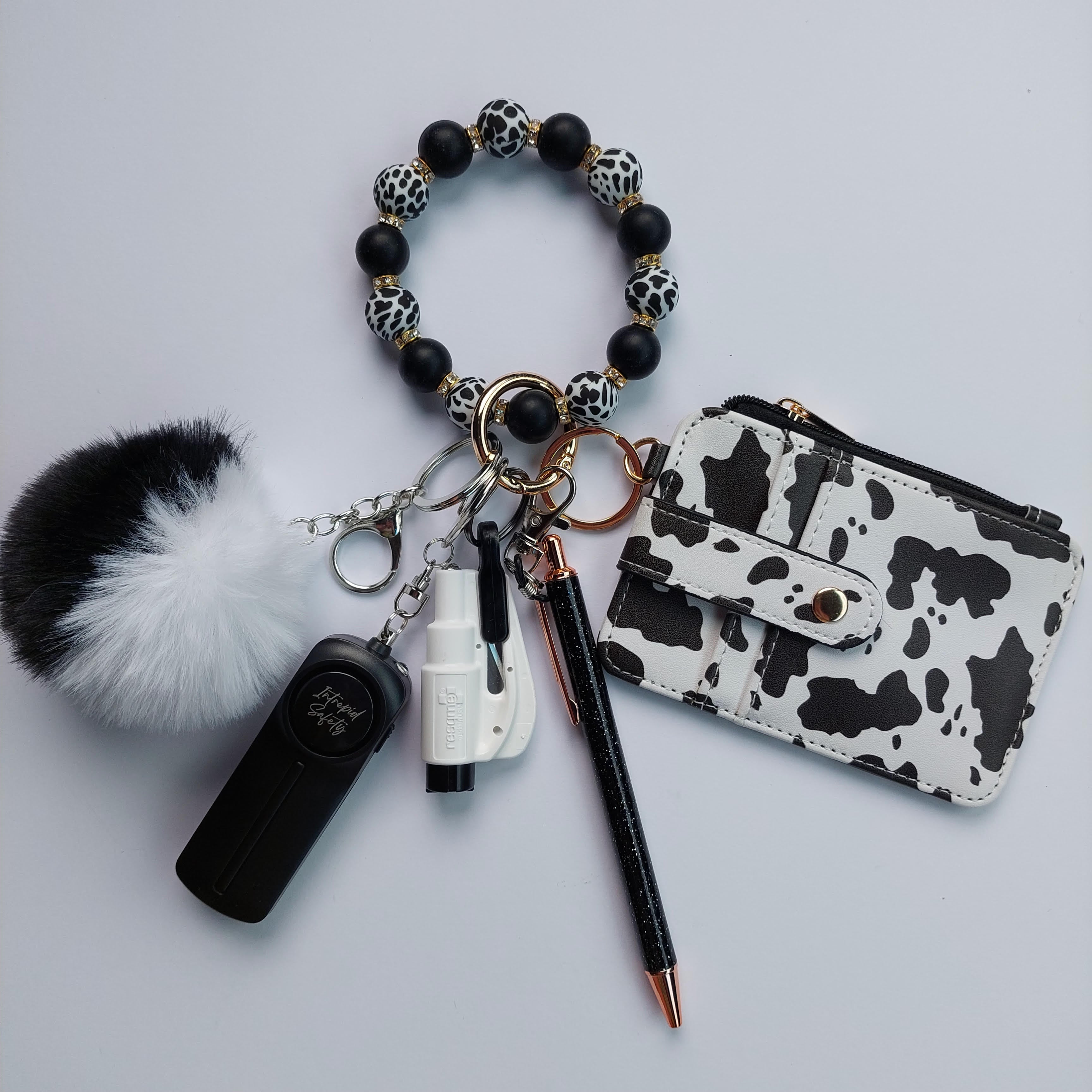 *NEW* "Cow Print" Safety Keychain